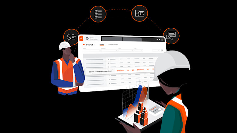 Illustration of Procore's UI