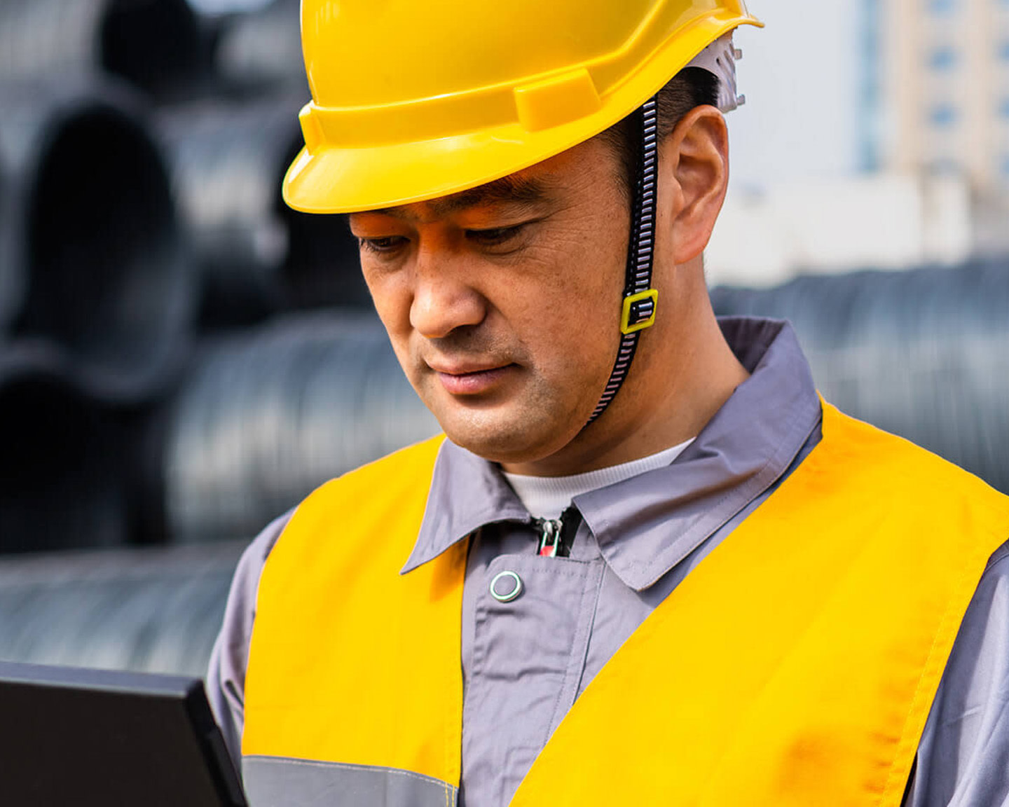 Construction worker on a jobsite