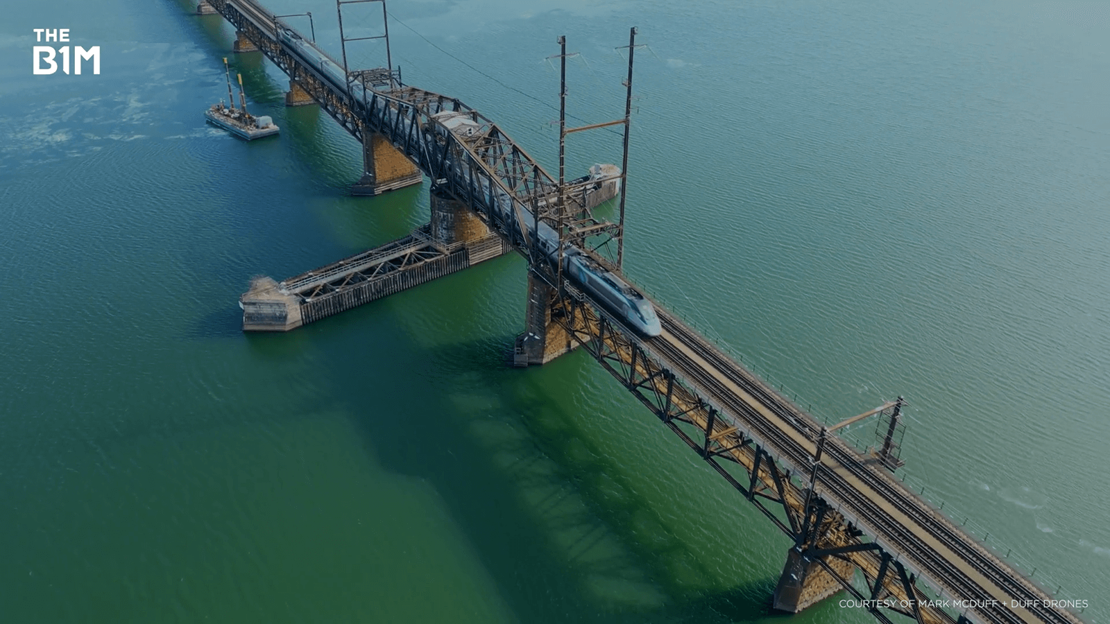 Aerial view of the Susquehanna Bridge